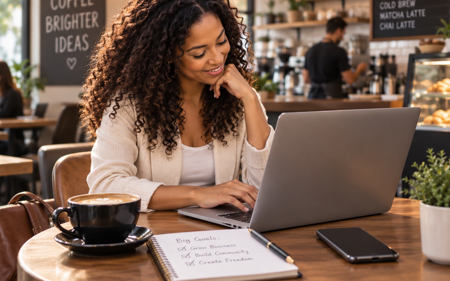 A business owner reviewing financials with a colleague in a workshop